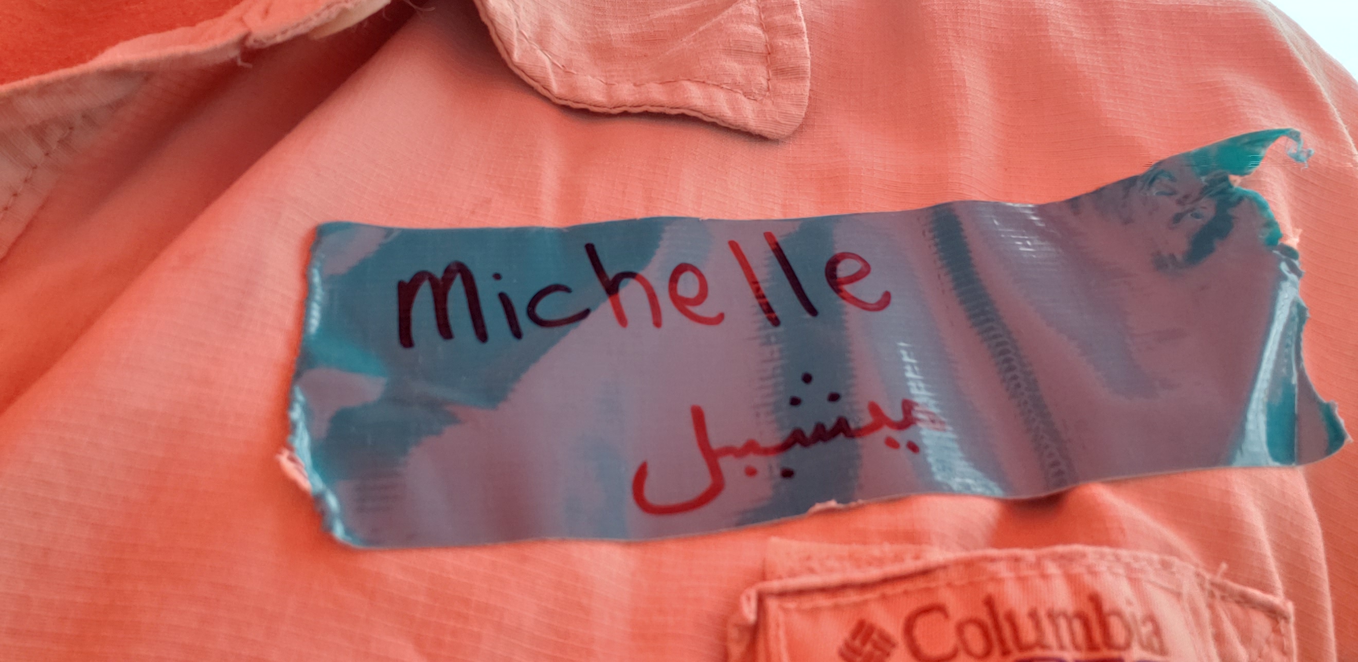 Michelle's name tag