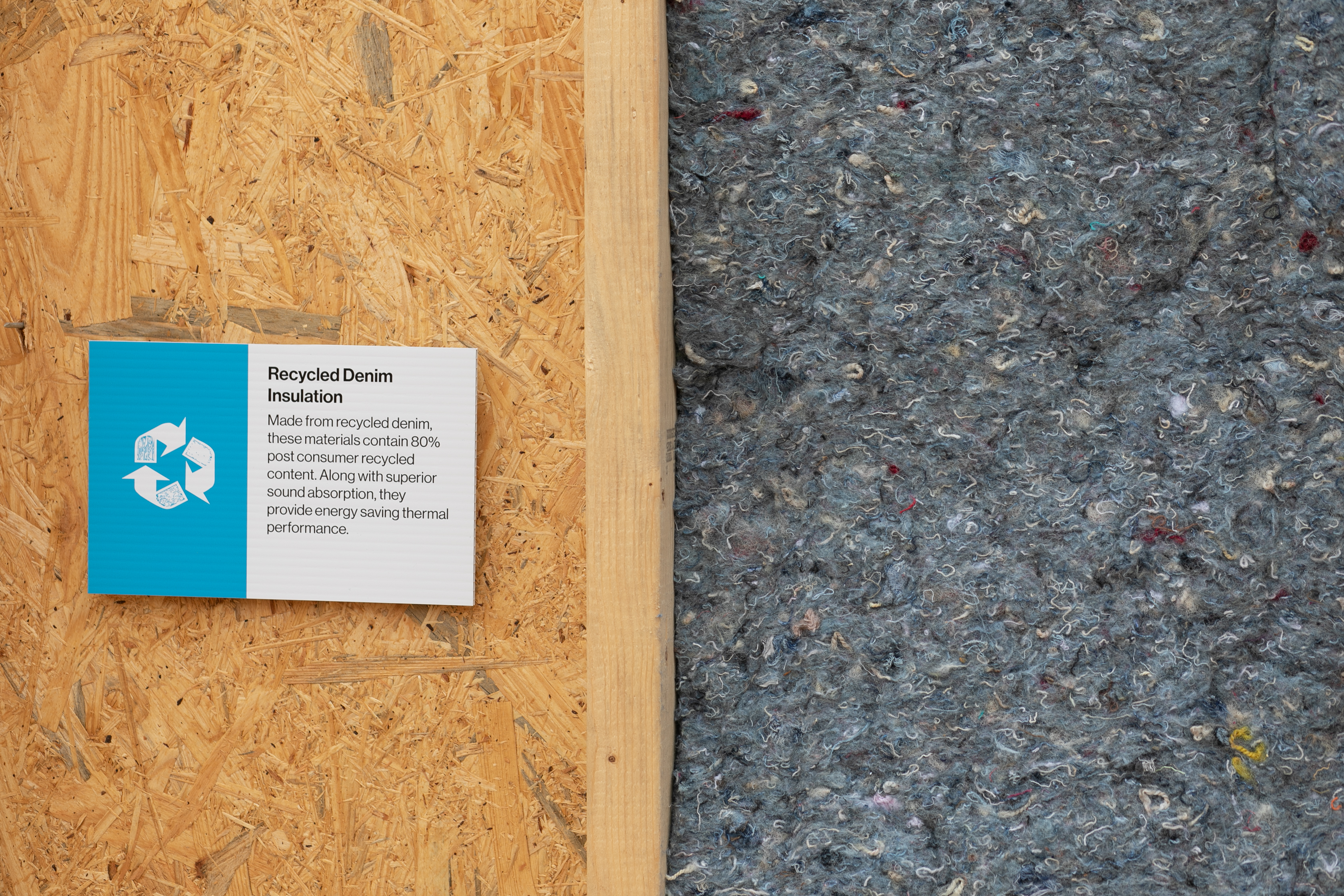 Habitat uses recycled denim insulation in their green homes