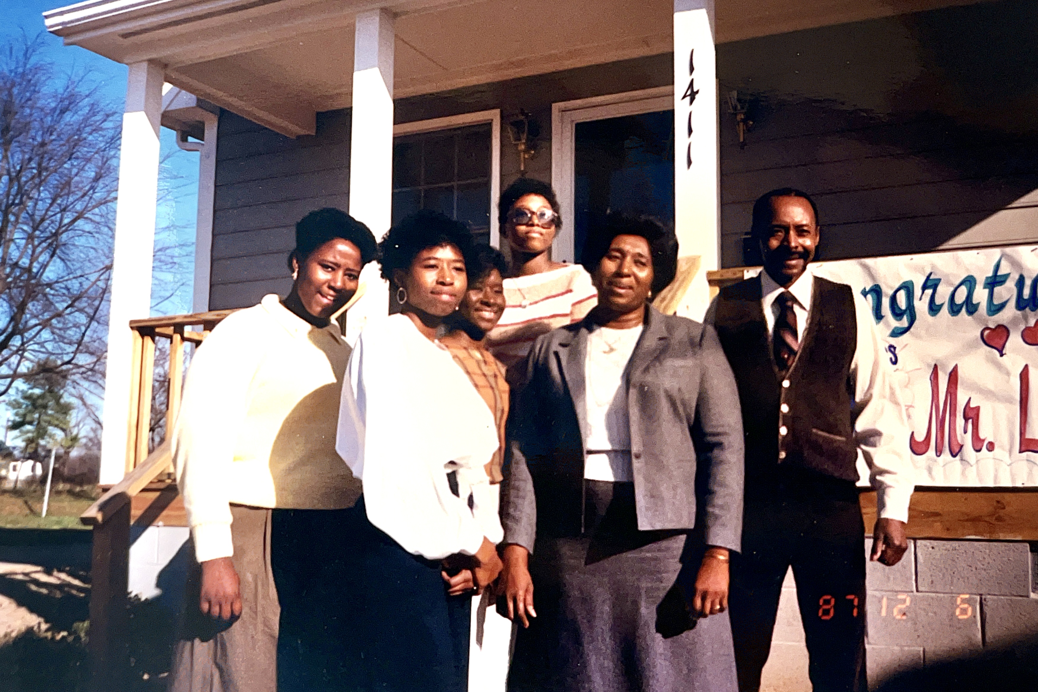 Dorothy's family at their home dedication