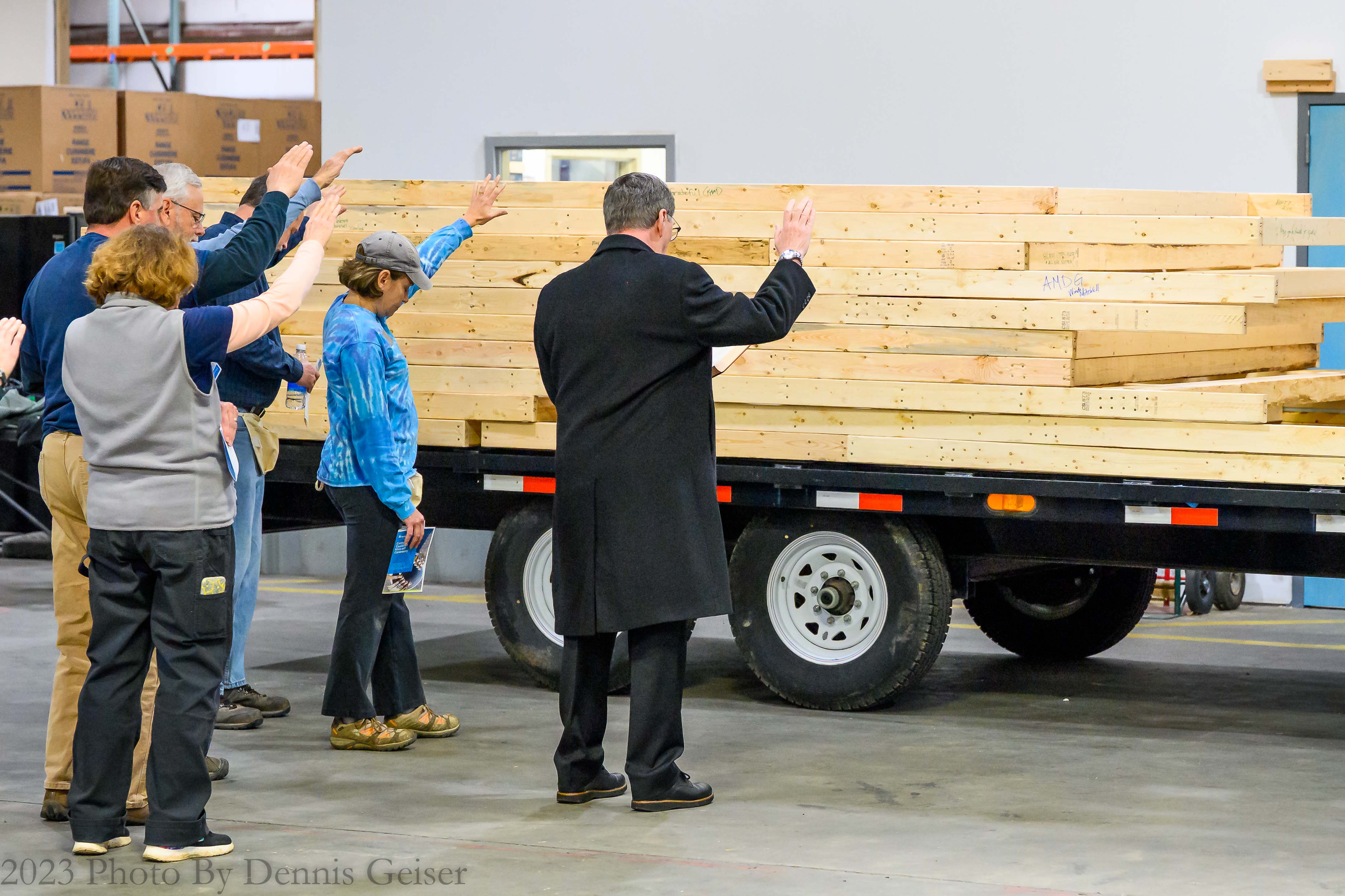 Faith groups in Habitat warehouse