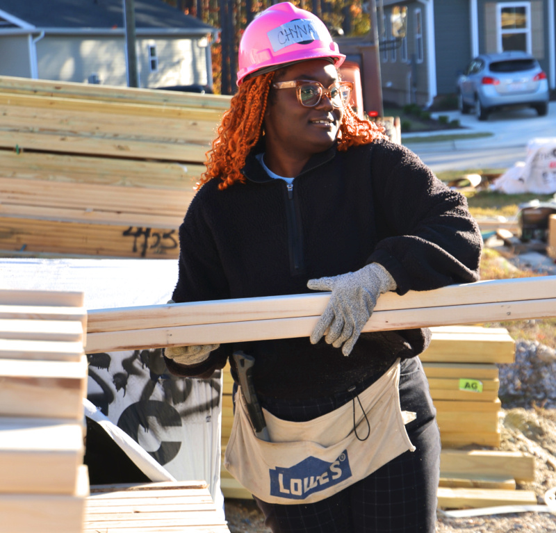 Homebuyer on the construction site