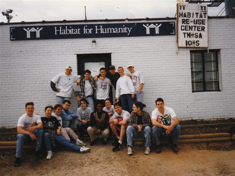 First staff at Habitat Wake outside the Raleigh ReUse Center in 1994